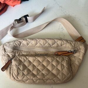 MZ Wallace Beige Quilted Metro Sling